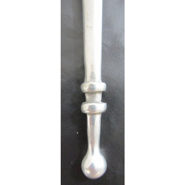 Metal 1990s Carrol Boyes Pewter and Stainless Steel Salad Servers Set, Signed South African- a Pair For Sale - Image 7 of 8