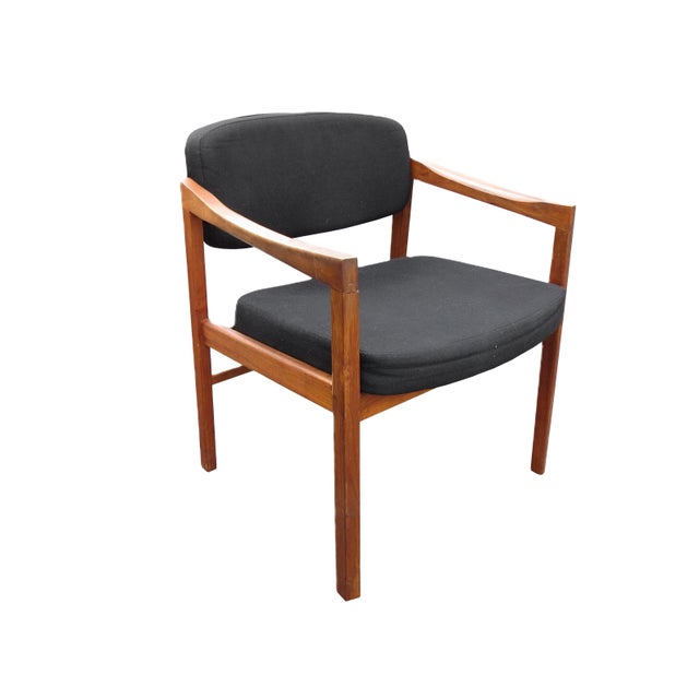 1960s Vintage Mid Century Eck-Adams Walnut Armchairs - a Pair For Sale - Image 5 of 12