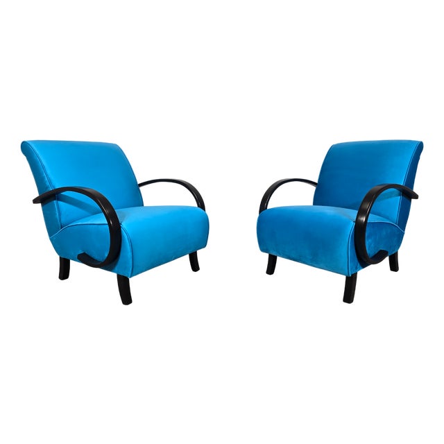 Set of Lounge Chairs by Jindrich Halabala, 1940s For Sale
