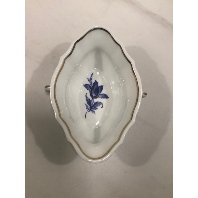1940s Italian Richard Ginori Blue and White Savona Sauce Boat For Sale - Image 10 of 10