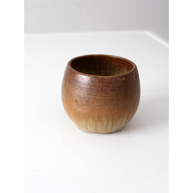 Vintage Handmade Studio Pottery Bowl For Sale - Image 6 of 8