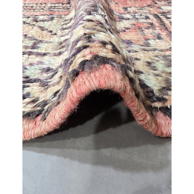 Moroccan Handwoven Wool Rug - 14.3 X 5.7 Ft For Sale In Cleveland - Image 6 of 6
