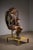 This exquisite antique hand-painted wooden sculpture of an angel playing a harp is a stunning example of 19th-century...