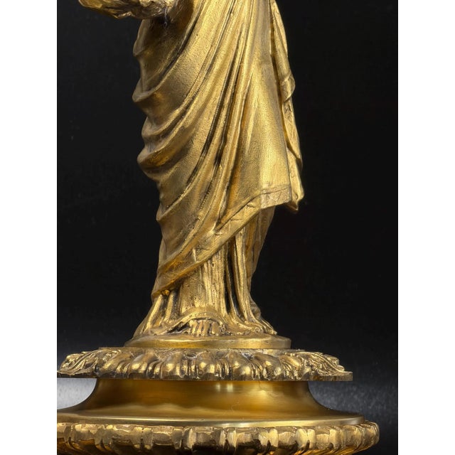 French Empire Revival Gilt Bronze Figural Candelabras, Late 19th Century, Set of 2 For Sale - Image 15 of 18