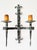 Vintage Arts & Crafts Wrought Iron Double Wall Sconce with Fleur-De-Lys Motif, 20th Century For Sale - Image 11 of 16