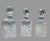 Vintage Mahogany 3 Bottle Tantalus Locking Liquor Decanter Set Cut Glass - 4 pcs For Sale - Image 11 of 11