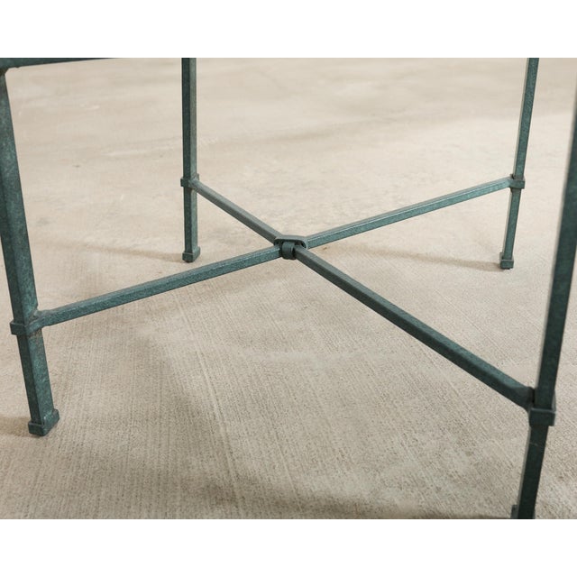 Brown Jordan Venetian Garden Dining Set Green Verdigris Finish For Sale - Image 16 of 18
