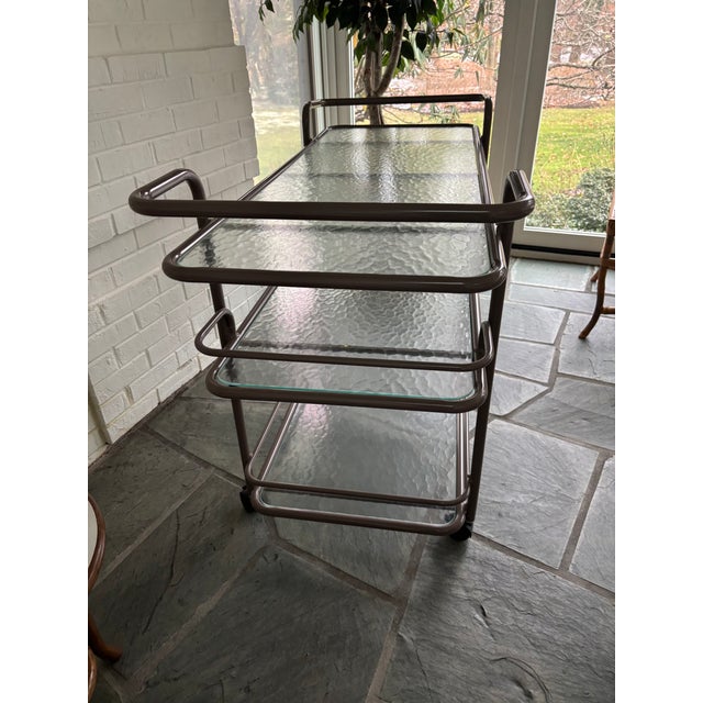 Mid-Century Modern Vintage Brown Jordan Kantan Serving Bar For Sale - Image 3 of 7