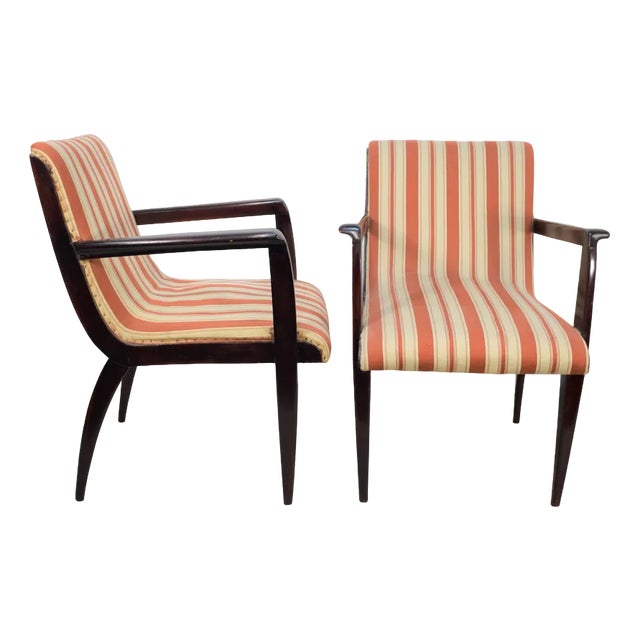 Set of Dining Chairs attributed to Guglielmo Ulrich, Italy, 1950s For Sale