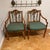 A wonderful pair of high quality British bench made armchairs in the Adams taste with painted neoclassical accents. Caned...
