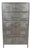 Tall Industrial Steel Metal Chest of Drawers, Dresser For Sale