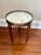 Wood Antique French Bouillotte Style Table- Round Marble Top Drink Table For Sale - Image 7 of 11