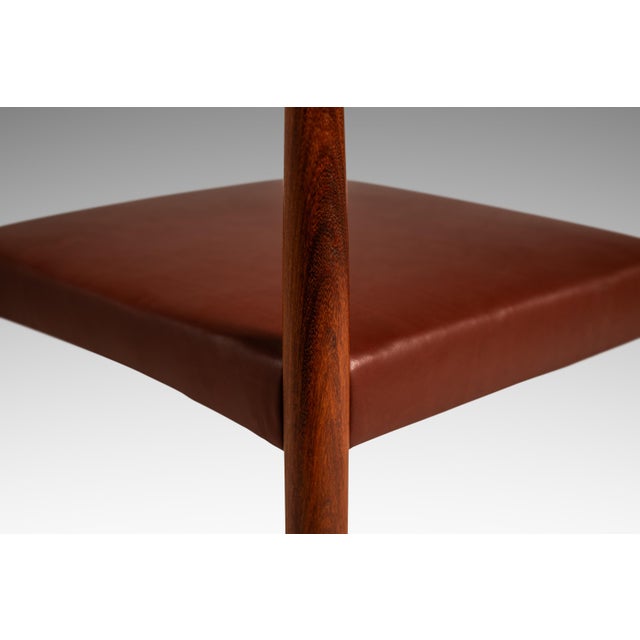 Mid-Century Danish Modern Side / Dining Chair in Teak & Leather Attributed to Poul Volther for Frem Røjle, Denmark, C. 1970s For Sale - Image 11 of 18