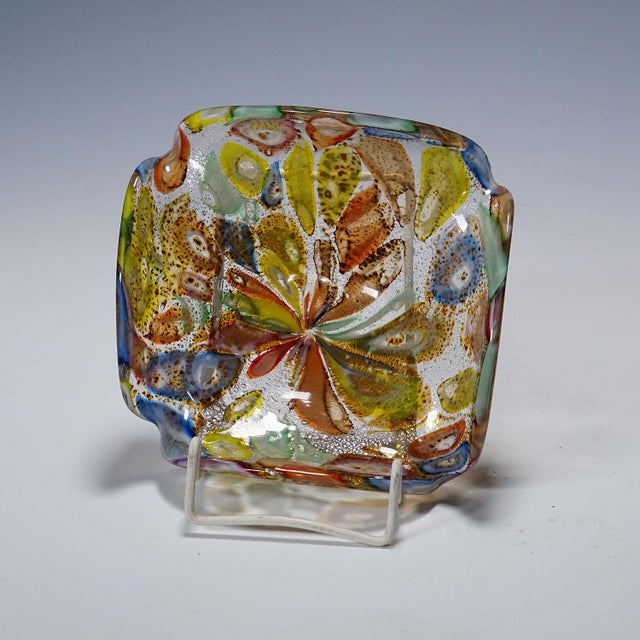 AVeM Italy Vintage Murano Tutti Frutti Art Glass Bowl 1950s For Sale - Image 4 of 6