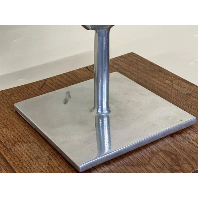 Aluminum Sculpture With Glass Disc From 1971 For Sale - Image 9 of 10