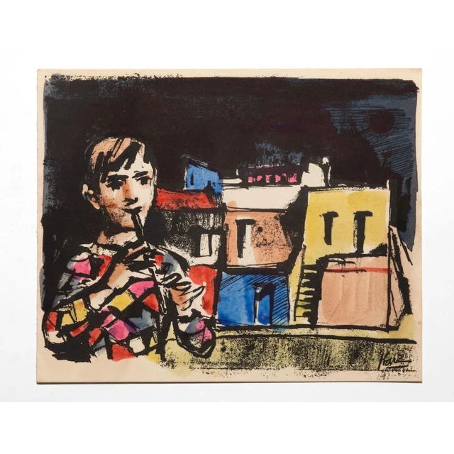 The Flute is an original contemporary artwork realized by Miguel Angel Ibarz (Barcelona, 1958). Original lithograph on...