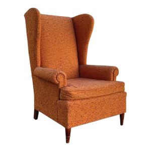 Mid Century Modern Highboy Wingback Lounge Chair or Side Chair