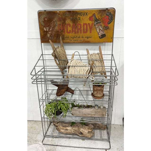 French Vintage Mid 20th Century French Picardy Wine Shop Display Rack For Sale - Image 3 of 9