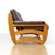 1970s 1970s Brown Leather Sofa Teak Sculptural Form For Sale - Image 5 of 15