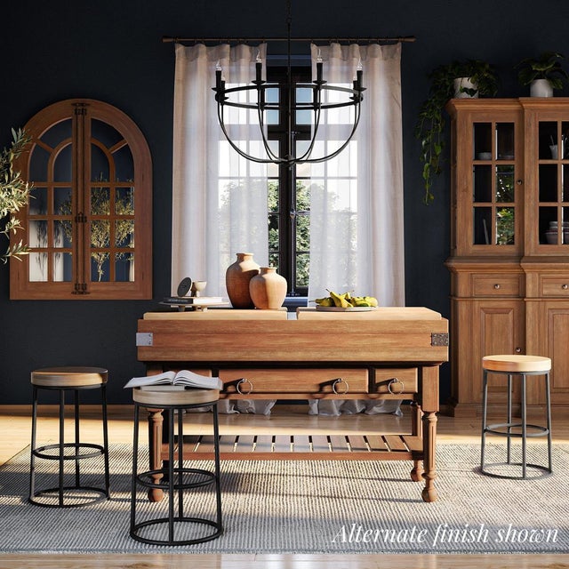 Large Kitchen Island - Rustic Cocoa Finish, an exquisite blend of rustic charm and modern functionality. Crafted from...