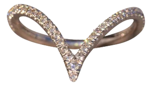 The 99th Avenue: Gabriel and Company Chevron Band in White Gold
