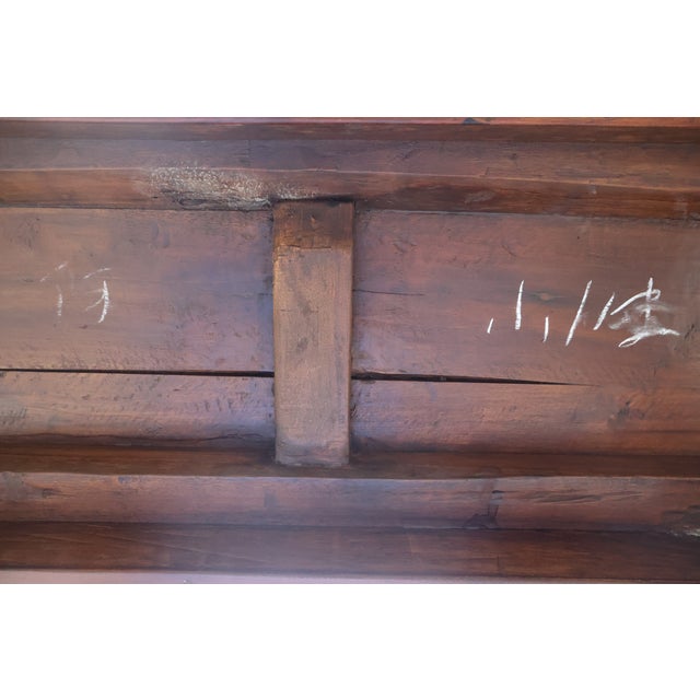 Antique Chinese Ming-Style Altar Console With Pierced Cloud-Scroll Spandrels & Oxblood Patina For Sale - Image 18 of 18