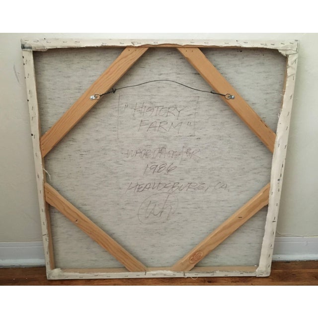 Wade Hoefer, History Farm, California Modernist OIl Painting, 1986 For Sale - Image 4 of 4