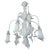 Venetian Opaline and Blue Chandelier by Galliano Ferro, 1950's. For Sale - Image 4 of 6