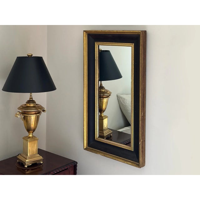 Glass 1890's Antique American Empire Style Mahogany and Gilt Mirror For Sale - Image 7 of 10