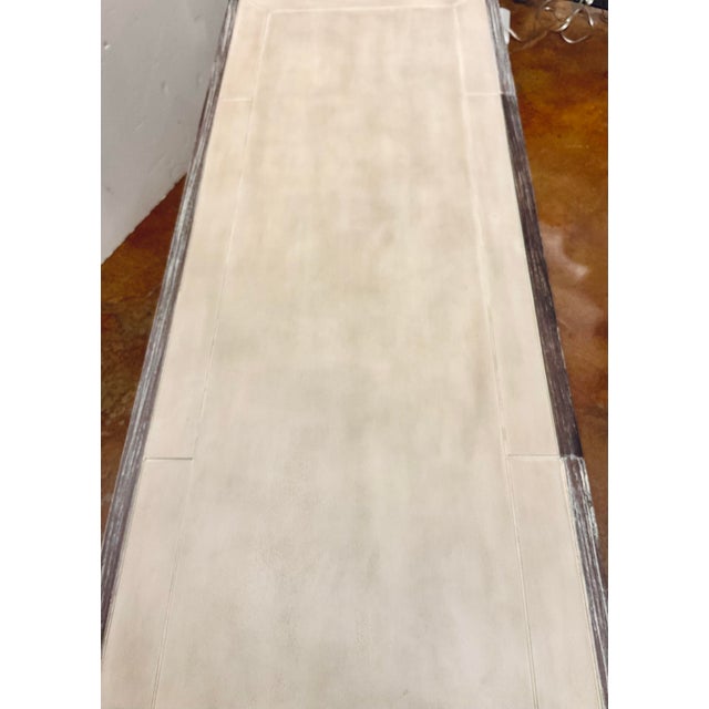 Hickory White Cerused Wood Antiqued Cream Writing Desk For Sale In Atlanta - Image 6 of 6