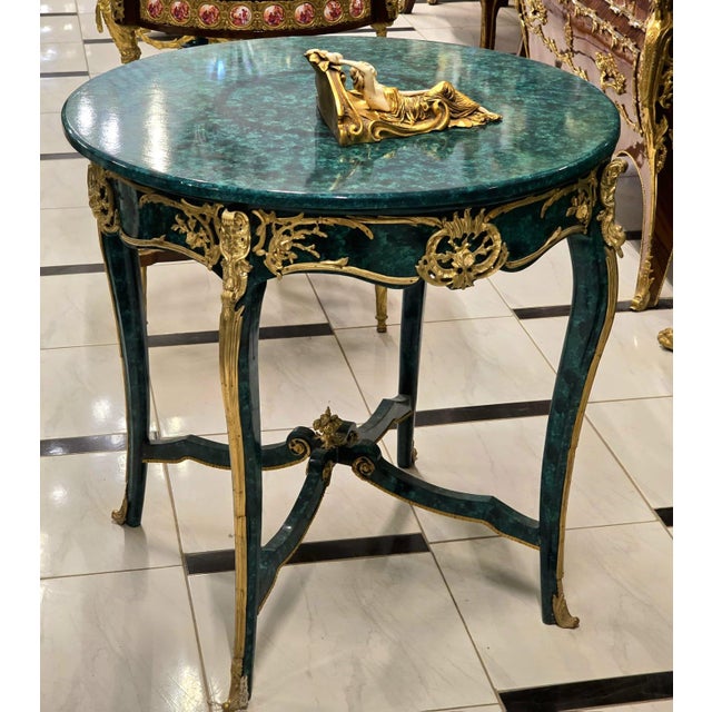 Make a lasting first impression with this magnificent&nbsp;French Louis XV Center Table, a luxurious statement piece...