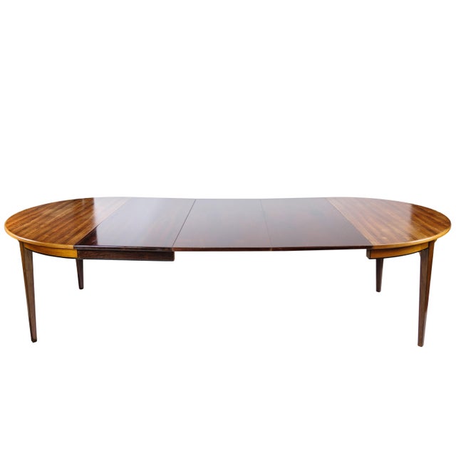 Rosewood Dining Table attributed to Omann Junior, 1960s For Sale - Image 4 of 18