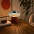 Plastic Sculptural Orange Plastic Table Lamp by Les Eclarares, France, 1990s For Sale - Image 7 of 16