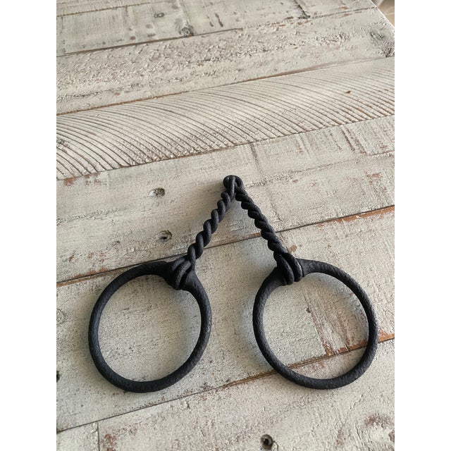 Rustic Gucci-Style Horse Bit Paperweight Sculpture in Iron For Sale - Image 3 of 12