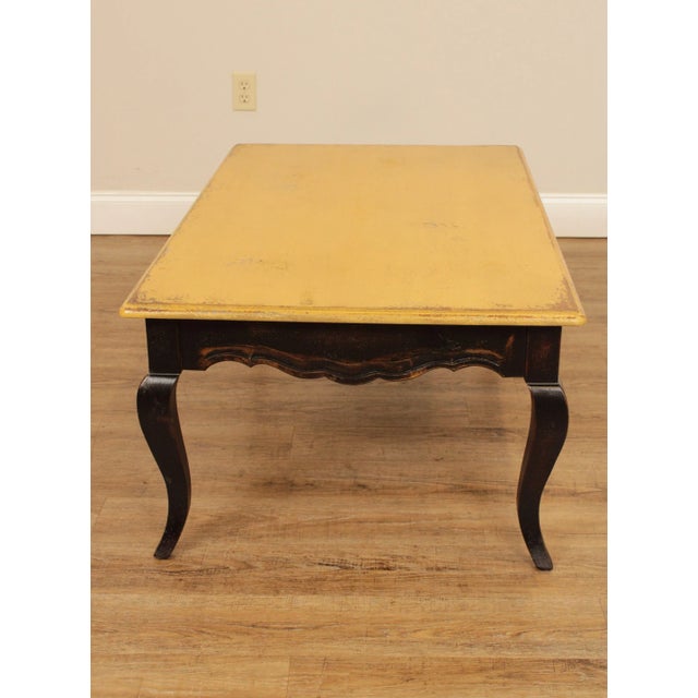 Wood Habersham French Country Style Distressed Painted Coffee Table For Sale - Image 7 of 13