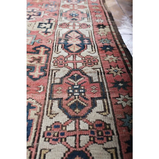 Antique Caucasian Rug in Wool For Sale - Image 4 of 8