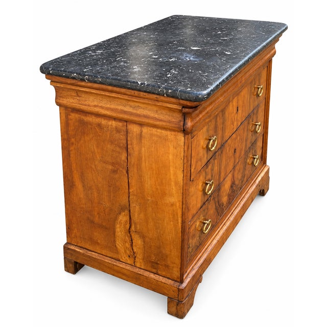 19th Century Louis Philippe Secretary in Walnut Veneer and Burr Walnut For Sale - Image 9 of 10