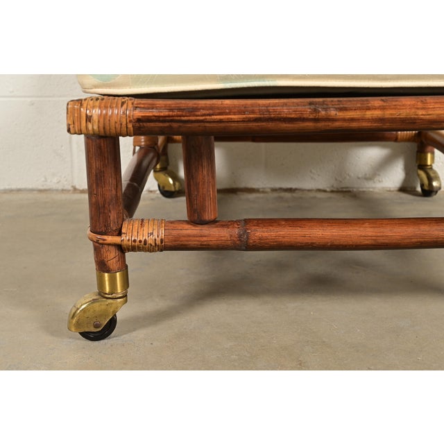 John Wisner for Ficks Reed Mid-Century Hollywood Regency Bamboo Rattan Lounge Chair, 1950s For Sale - Image 9 of 16