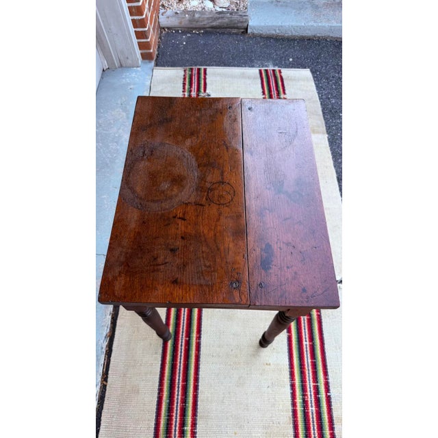 Antique Sheraton Walnut One-Drawer Stand, Chester County Pa, Circa 1820-1840 For Sale - Image 11 of 18