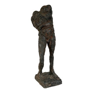 Mid Century Abstract Sculpture of a Male Figure by Serge Monsau (24" High) For Sale