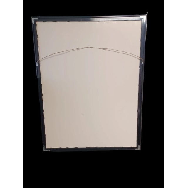 Vintage Victor Vasarely Signed and Numbered Serigraph. #70/150 Framed in black wooden lacquer frame. Geometrical shapes in...