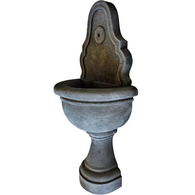 21th Century Italian Grey Limestone Simple Fountain For Sale - Image 4 of 6