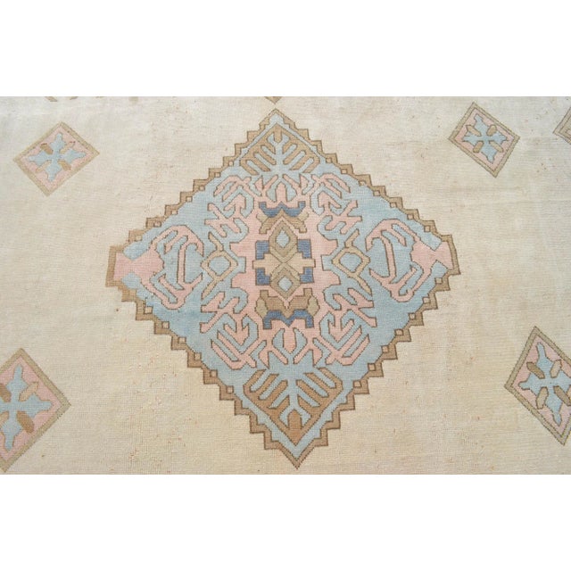 Beige 13x16 Rug, Muted Colors Hand Knotted Turkish Area Rug Oversized Rug For Sale - Image 8 of 13