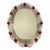 Venetian Murano Glass Oval Red Floral Wall Mirror by Simoeng For Sale - Image 4 of 8
