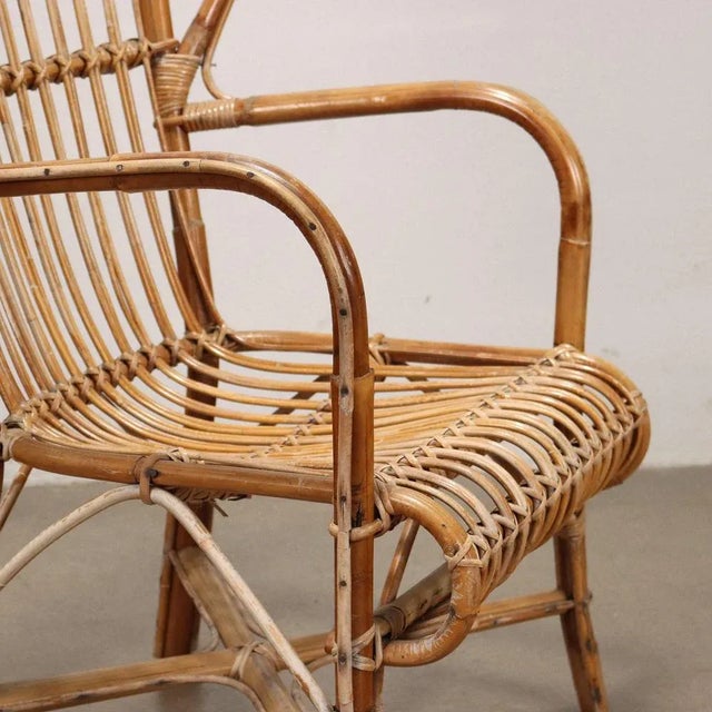 Bamboo Armchair, 1980s For Sale - Image 5 of 10