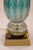 Glass Rare Large Turquoise "Costolato" Barovier Toso Murano Italy Thick Bubble Blown Art Glass Brass Table Lamp 1960s For Sale - Image 7 of 14