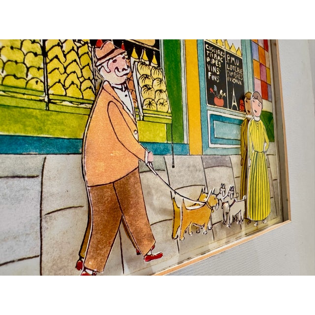 2010s Clement French Paris Street Scene Mixed Media Artwork 2014 For Sale - Image 5 of 12