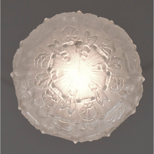 Silver French Art Deco Semi Flush Mount by Ranc Freres 1930 France - 5 Available For Sale - Image 8 of 13