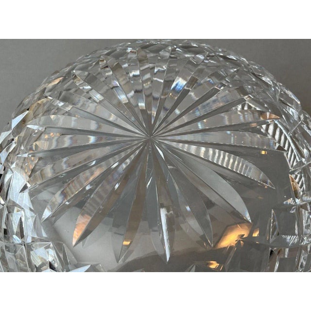 Vintage Waterford Crystal Diamond Faceted Glass Bowl For Sale - Image 9 of 12