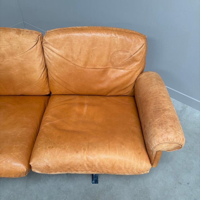 Cognac Leather DS31 Sofa from de Sede, 1970s For Sale - Image 9 of 17